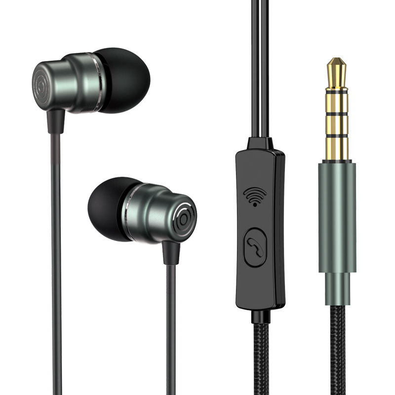 3.5mm in-ear double bass wired earphone